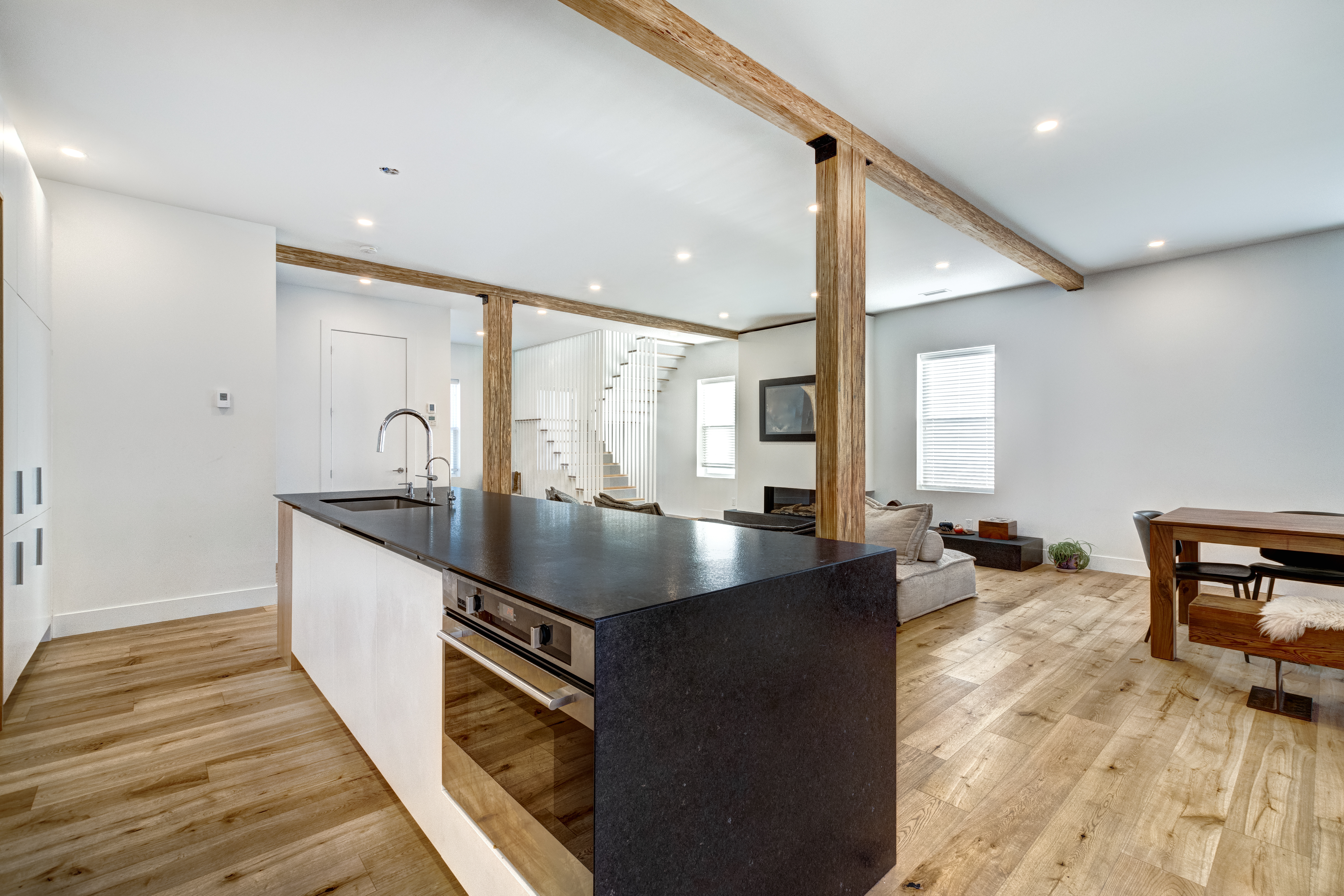 Finished basement by Nehemiah Construction